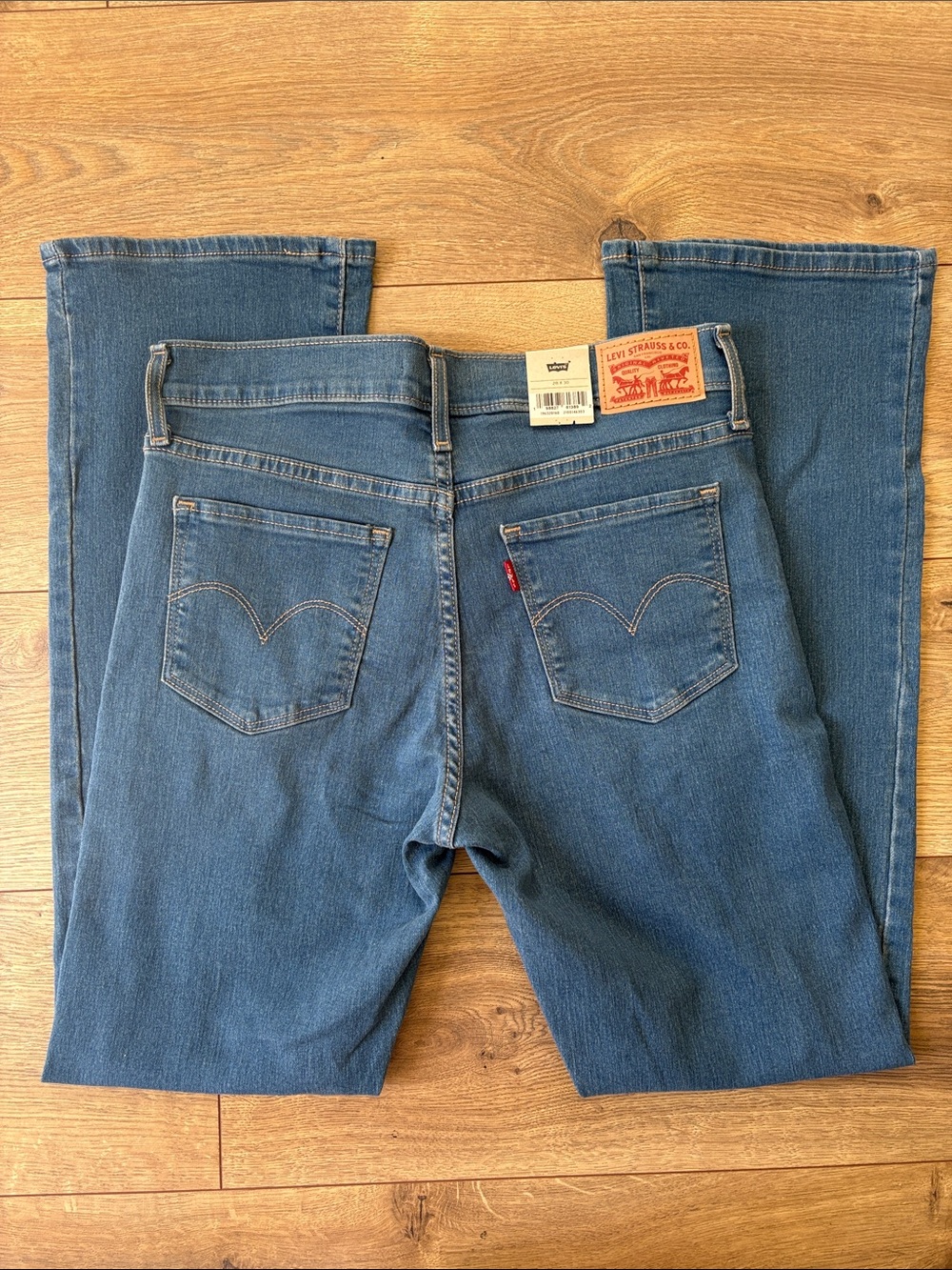 Levi's 315 Shaping Bootcut Mid Rise Denim Jeans - Picture 2 of 7